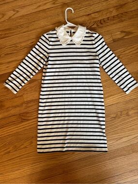 Kate Spade New York Lace Collar Striped Twee Dress sz XS